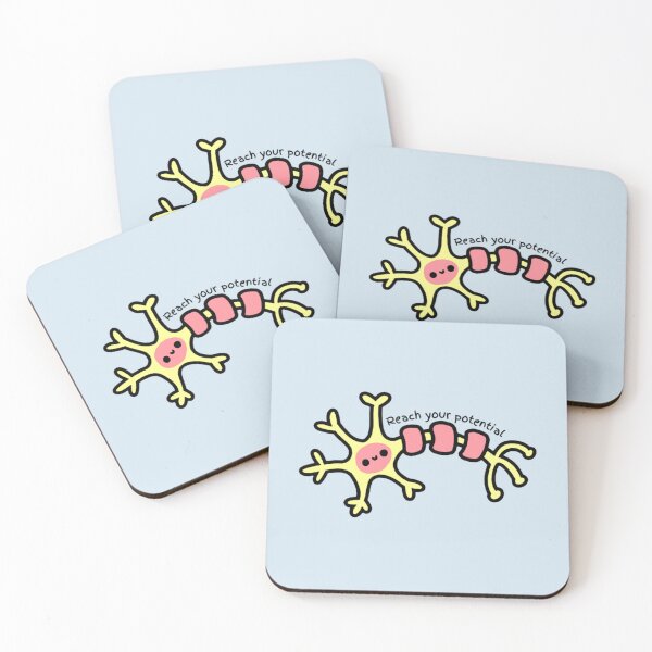 Item preview, Reach your potential - Cute Neuron - Psychology Design   designed and sold by Nathan-Store.