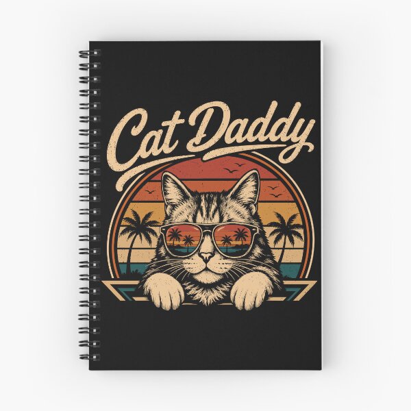 Item preview, Cat Daddy Retro Sunset Cat Dad designed and sold by gordonbwyashop.