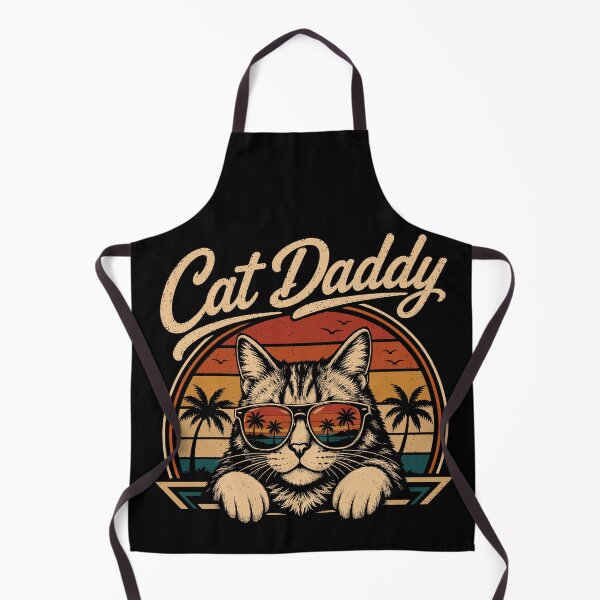 Item preview, Cat Daddy Retro Sunset Cat Dad designed and sold by gordonbwyashop.