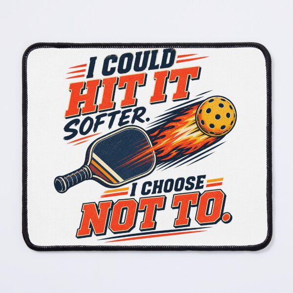 Item preview, I Could Hit It Softer Pickleball Funny Hard Hitter Pickleball Player designed and sold by zhivago1980.