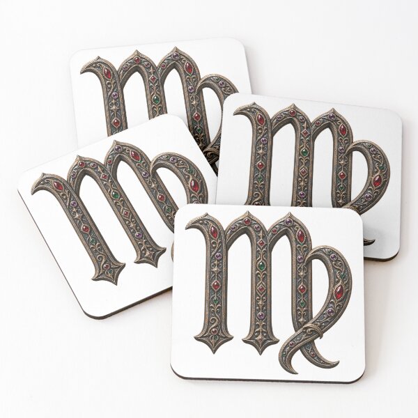 Item preview, Bejewelled Ornate Gothic Virgo Zodiac Symbol designed and sold by Based-Bear.