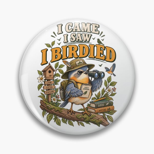 Item preview, I Came I Saw I Birdied Funny Bird Watching Birdwatcher T-Shirt designed and sold by youcefben48.