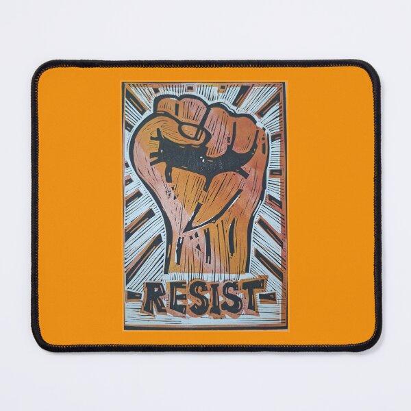 Item preview, Resist. Lino print protest artwork designed and sold by SombreroDoodles.