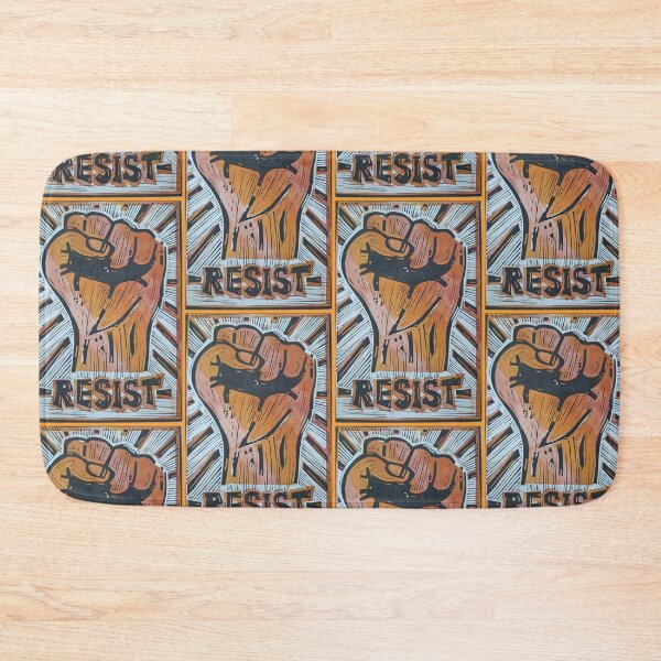 Item preview, Resist. Lino print protest artwork designed and sold by SombreroDoodles.