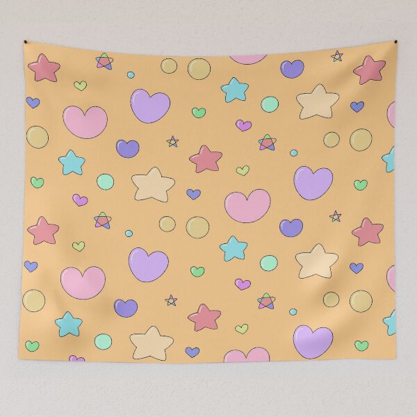 Item preview, Cute Pastel Stars Hearts and Circles Pattern designed and sold by ubborn.