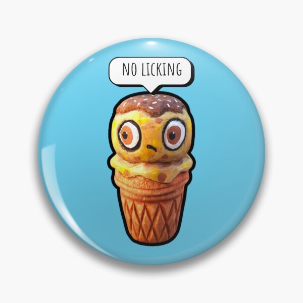 Item preview, Worried cute ice cream - no licking! designed and sold by TurquoiseChicken.