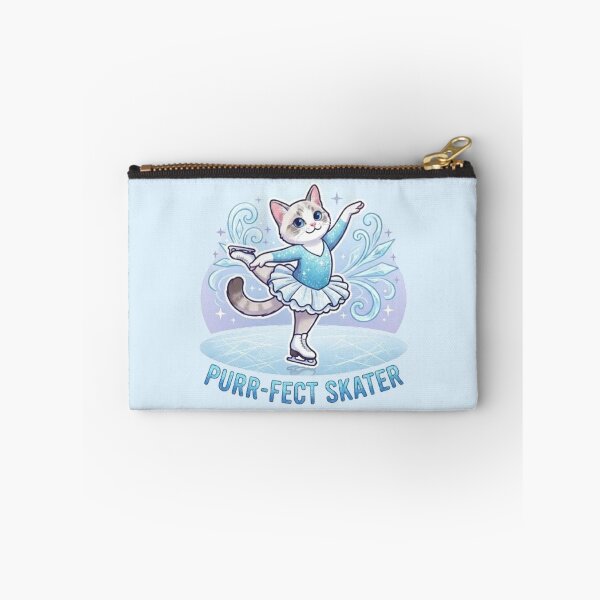 Item preview, Purr-fect Skater Cute Ice Skating Cat Sparkly Winter Sports Art designed and sold by PetalsPaws.