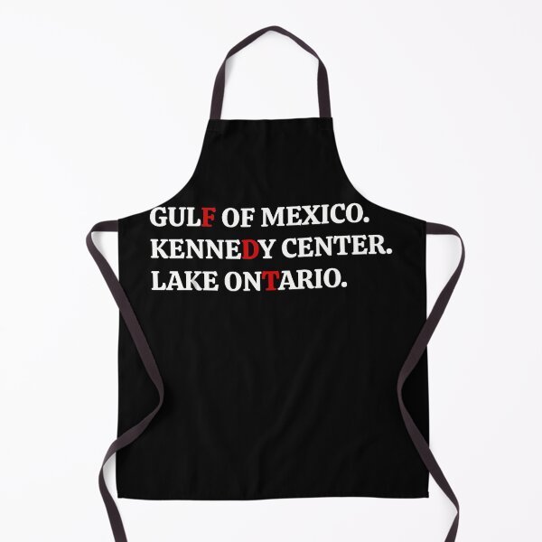 Aperçu de l'œuvre Golfe du Mexique, Kennedy Center, Lac Ontario, Texte blanc, Surlignages rouges, Vêtements pour supporters créée et vendue par slmfams.