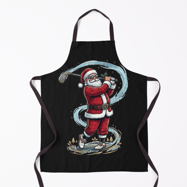Aperçu de l'œuvre Cool Santa Playing Golf - Funny Christmas Golf Design créée et vendue par designwiss.