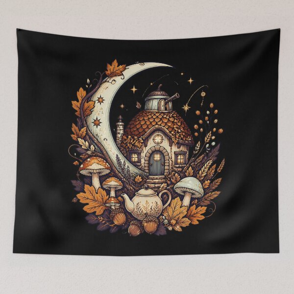 Item preview, Cabaña de otoño celestial Jardín lunar designed and sold by Fun2Fentastic.