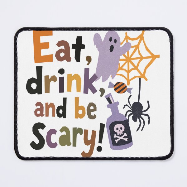 Item preview, Eat Drink and Be Scary Halloween Typography with Ghost, Spider and Potion Clipart designed and sold by maewjpho.