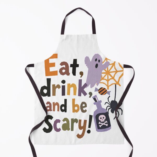 Item preview, Eat Drink and Be Scary Halloween Typography with Ghost, Spider and Potion Clipart designed and sold by maewjpho.