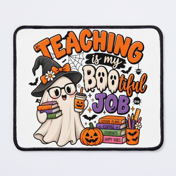 Aperçu de l'œuvre Enseigner, c'est mon métier de rêve ! – Joli design de fantôme pour Halloween. créée et vendue par Gallery-yuuna .
