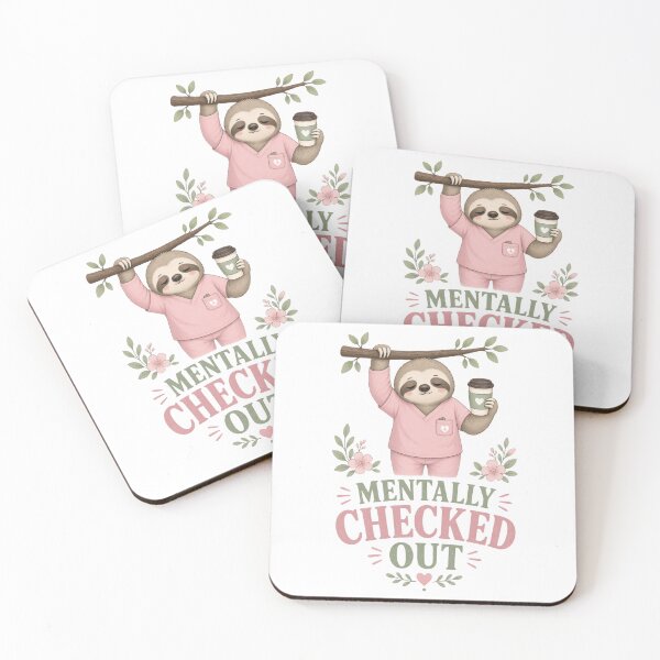 Item preview, Mentally Checked Out | Funny Sloth CNA Shirt designed and sold by justsuestudio.