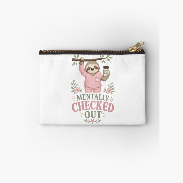 Item preview, Mentally Checked Out | Funny Sloth CNA Shirt designed and sold by justsuestudio.