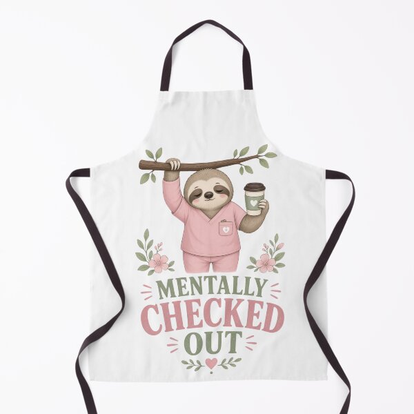 Item preview, Mentally Checked Out | Funny Sloth CNA Shirt designed and sold by justsuestudio.