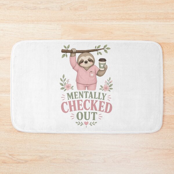 Item preview, Mentally Checked Out | Funny Sloth CNA Shirt designed and sold by justsuestudio.