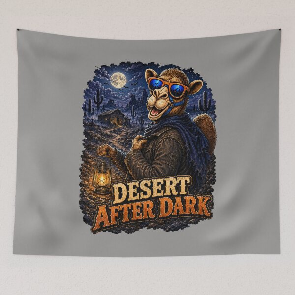 Item preview, Desert After Dark – Fun Halloween Gift for Camel Lovers - Cool Halloween Animal Graphic Camel T-Shirt designed and sold by Camel & Quirk.