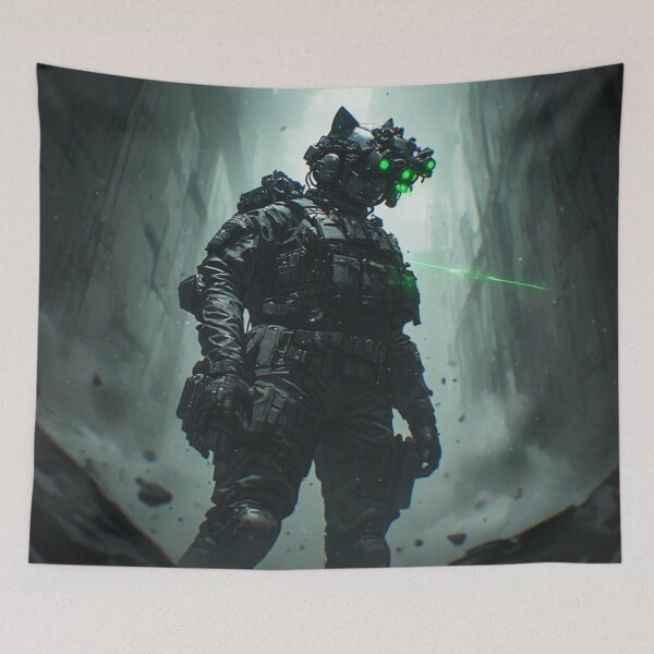 Item preview, "Futuristic Military Cyber Warrior" designed and sold by JMAVILA ART.