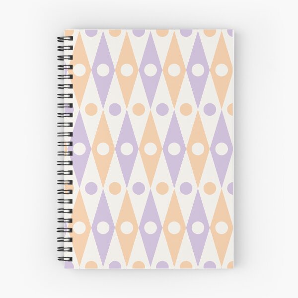 Artikelvorschau, Harlekin-Zirkus-Diamanten Retro Pfirsich Orange Violett entworfen und verkauft von Pinkdeer Designs.
