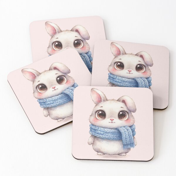 Item preview, Cute Baby Bunny in Blue Scarf – Whimsical Watercolor Animal. designed and sold by SaraSumi.