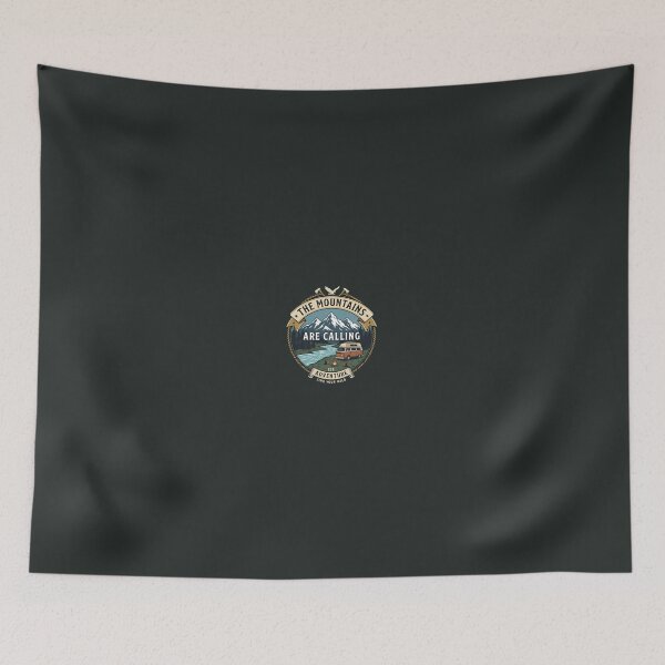 Item preview, The Mountains Are Calling Vintage Camping Camper Van Emblem designed and sold by eihabo.