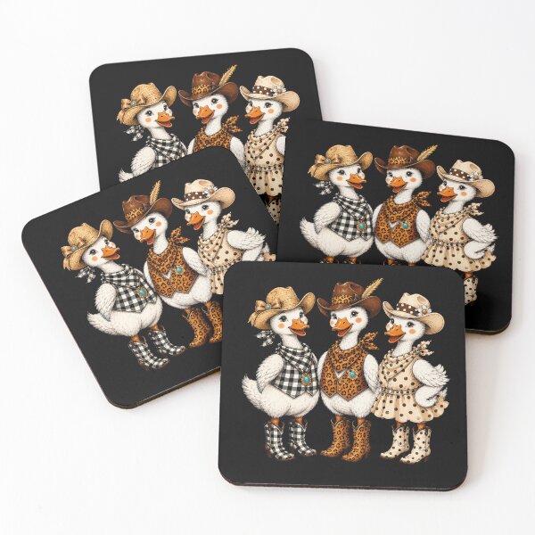 Item preview, Cute Western Cowgirl Ducks Country Fashion Boots designed and sold by Moizento.
