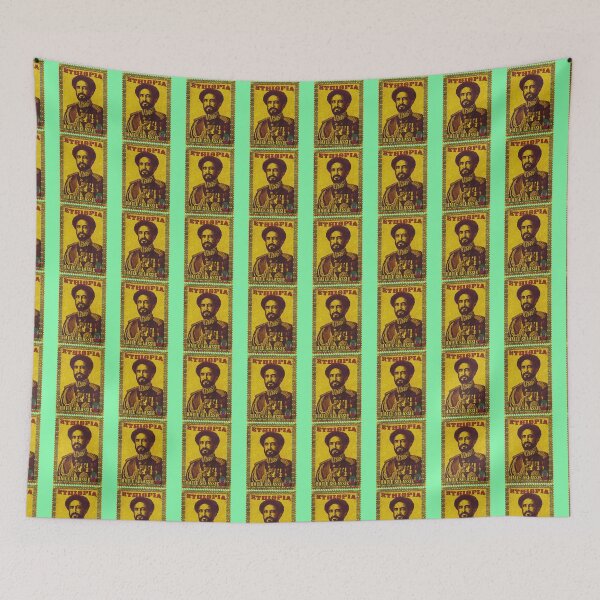 Item preview, Haile Selassie Ethiopia Vintage Stamp Pan-African Art designed and sold by Youngkev-arts.
