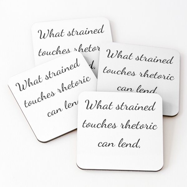 Item preview, “What strained touches rhetoric can lend,” - handwriting black designed and sold by ariksworld.