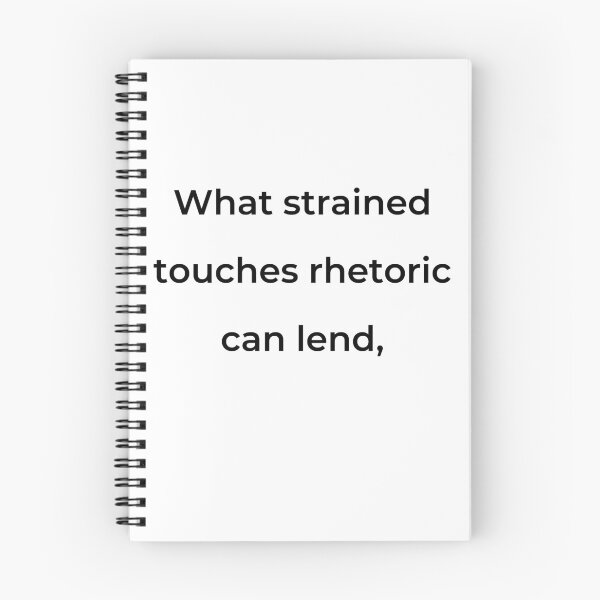 Item preview, “What strained touches rhetoric can lend,” - print black designed and sold by ariksworld.
