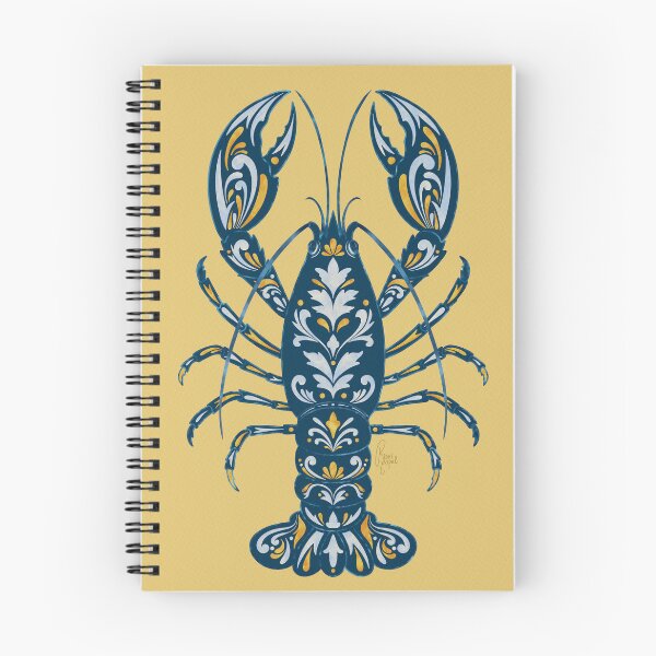 Item preview, Azulejo Style Decorative Folk Art Lobster on Yellow designed and sold by thecolorbirdie.