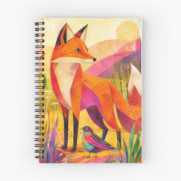 Item preview, Colorful Fox and Bird Folk Art designed and sold by Pure Craft.