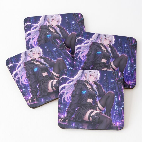 Item preview, Cyberpunk Anime Girl in Neon City designed and sold by Revyra Design .