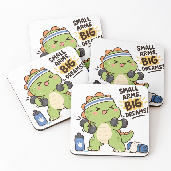 Item preview, Cute Dinosaur gym - Small arms big dreams designed and sold by JrNergal.