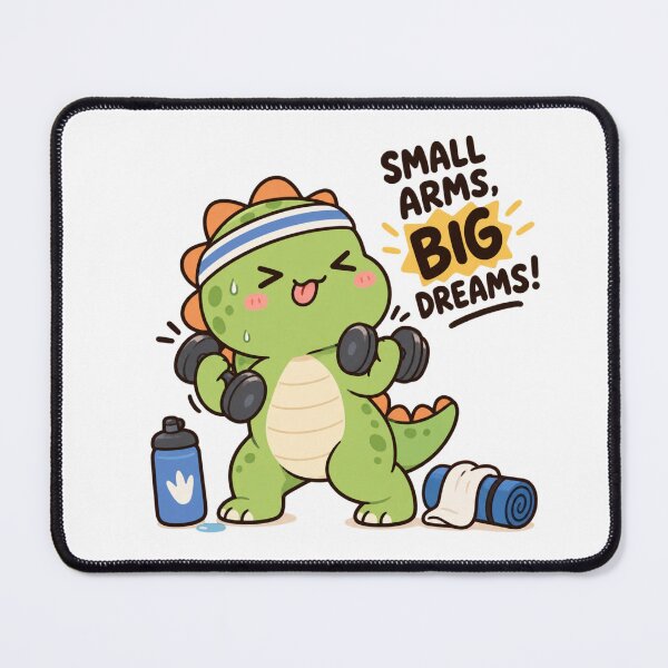 Item preview, Cute Dinosaur gym - Small arms big dreams designed and sold by JrNergal.