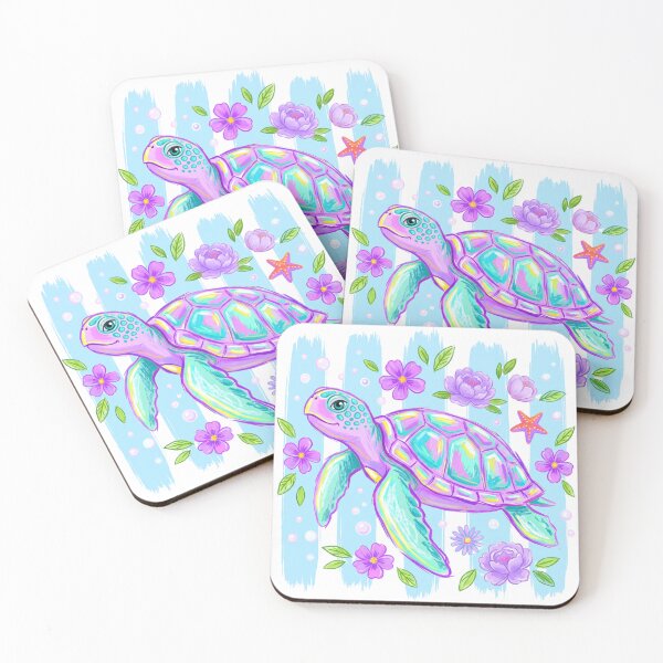 Item preview, Whimsical Sea Turtle purple colorful  designed and sold by augustinet.