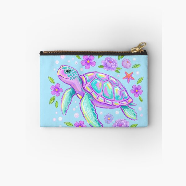 Item preview, Whimsical Sea Turtle purple colorful  designed and sold by augustinet.
