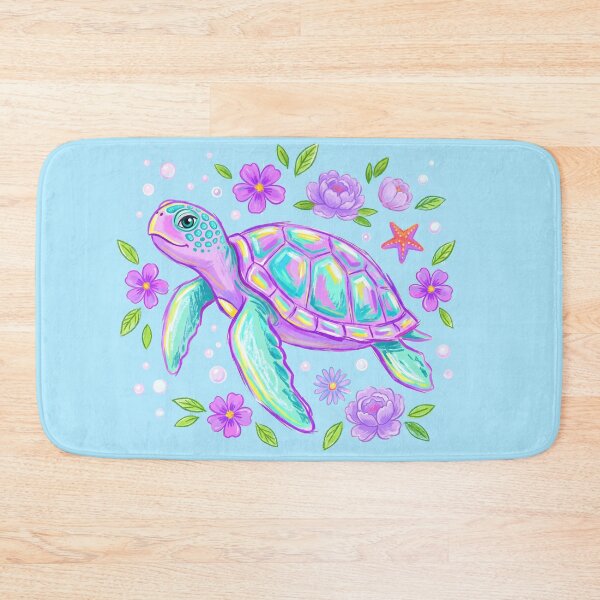 Item preview, Whimsical Sea Turtle purple colorful  designed and sold by augustinet.
