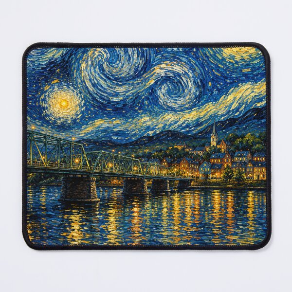 Item preview, Starry Night Over New Hope, Pennsylvania designed and sold by Past in Threads.