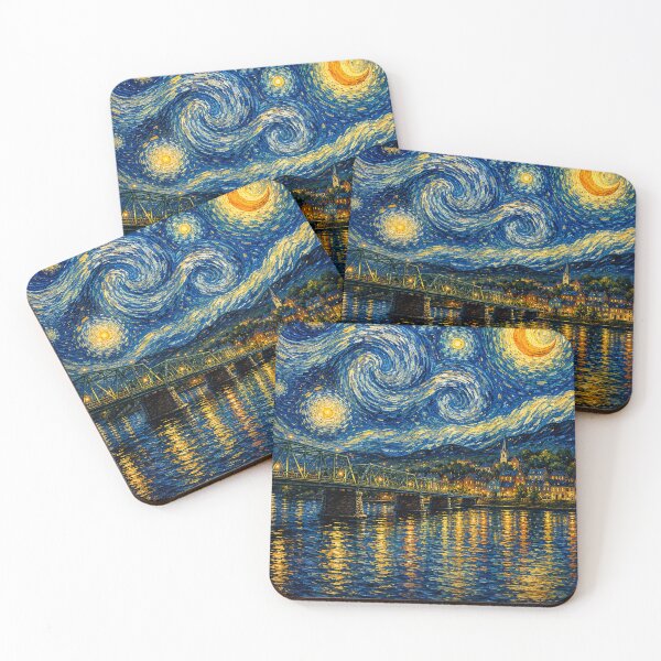 Item preview, Starry Night Over New Hope, Pennsylvania designed and sold by Past in Threads.