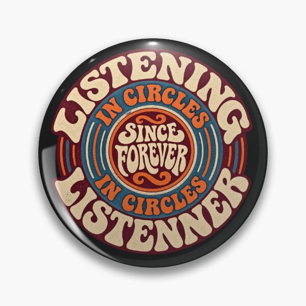 Item preview, Listening In Circles Since Forever Vintage Vinyl Typography Shirt designed and sold by Golden Era Studio.