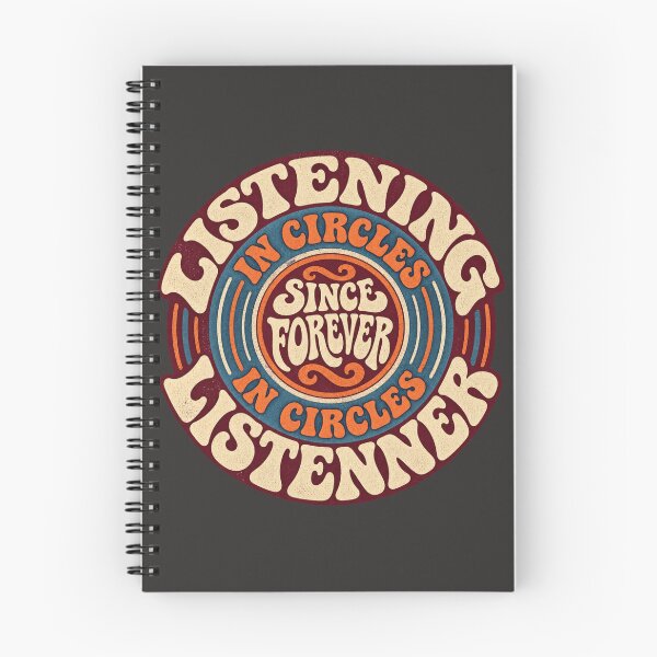 Item preview, Listening In Circles Since Forever Vintage Vinyl Typography Shirt designed and sold by Golden Era Studio.
