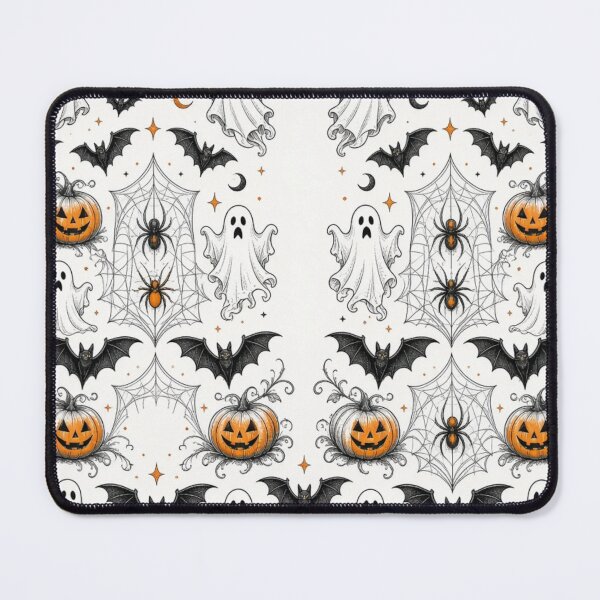 Item preview, Cute Halloween Ghosts Pumpkins Bats Pattern designed and sold by IntelliMindDesigns.