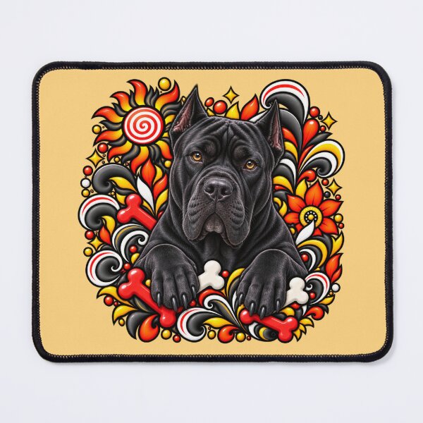Item preview, Cane Corso Floral Art - Bones & Swirls Decor designed and sold by PixelsPaws.