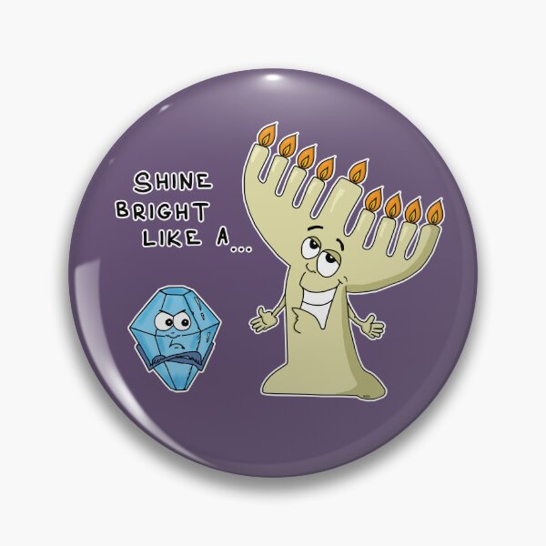 Item preview, Funny Hanukkah Menorah Diamond Sticker | Shine Bright Pun Art designed and sold by MyxaART.
