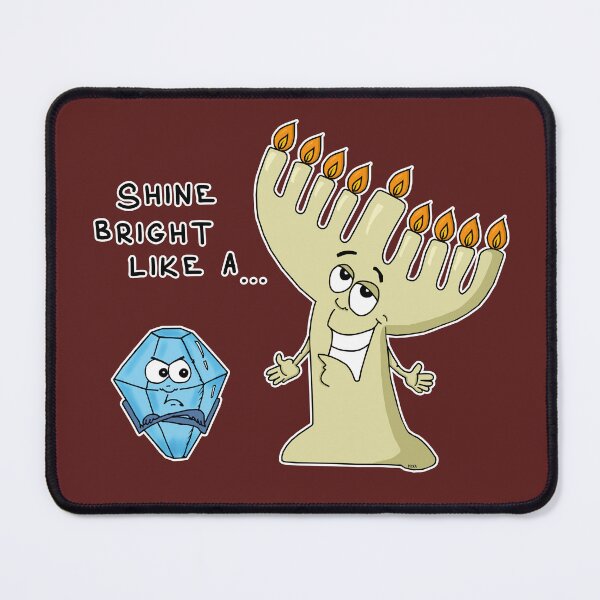 Item preview, Funny Hanukkah Menorah Diamond Sticker | Shine Bright Pun Art designed and sold by MyxaART.