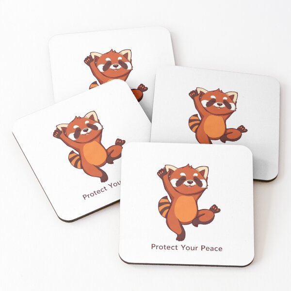 Item preview, Protect Your Peace – Joyful Red Panda Motivation designed and sold by Pororo23.