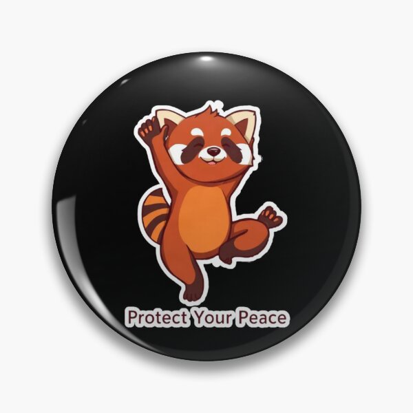 Item preview, Protect Your Peace – Joyful Red Panda Motivation designed and sold by Pororo23.