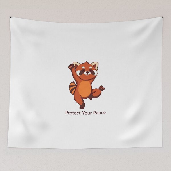 Item preview, Protect Your Peace – Joyful Red Panda Motivation designed and sold by Pororo23.
