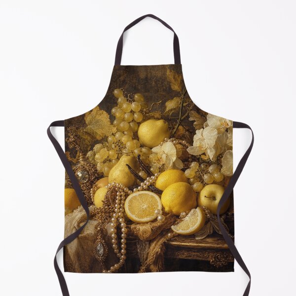Item preview, Baroque Golden Still Life Lemons Orchids Pearls Canvas Art designed and sold by DMarquiseArt.